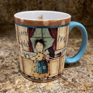 2007 Lang I Need Chocolate Now Mug Coffee Cup